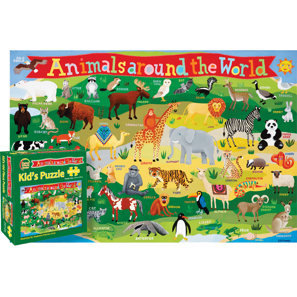 Animals Around the World 100 Piece Puzzle