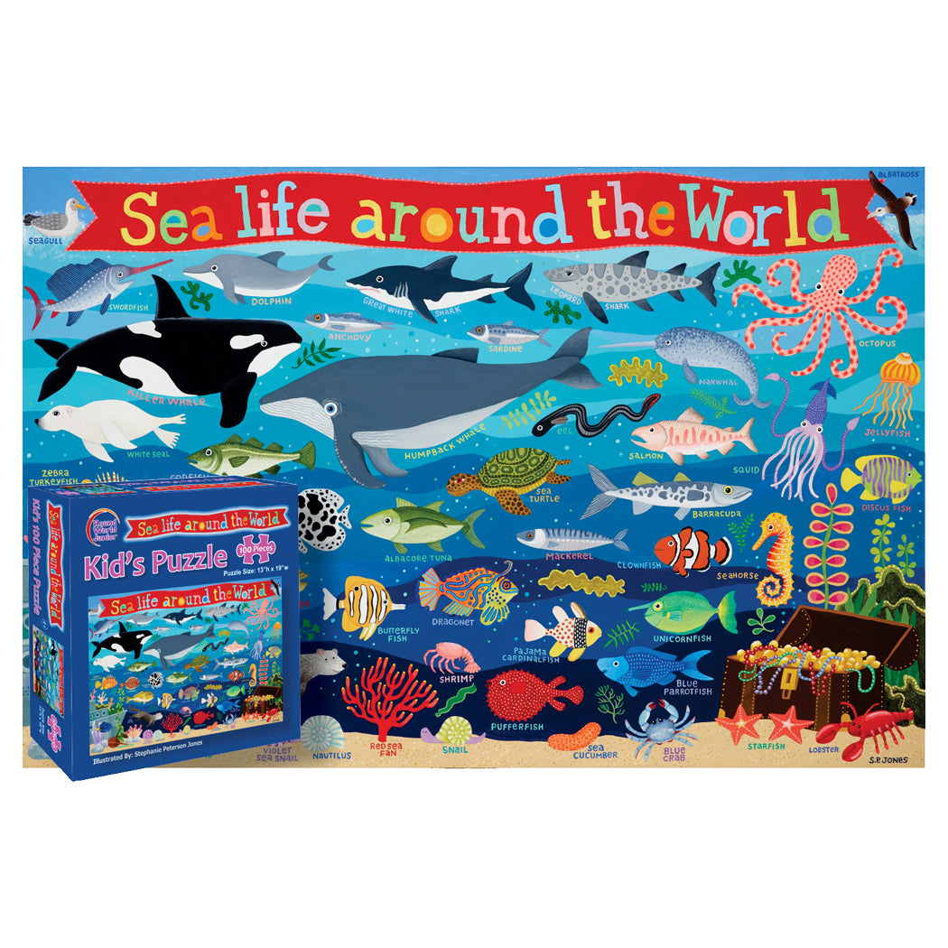 Sea Life Around the World 100 Piece Puzzle