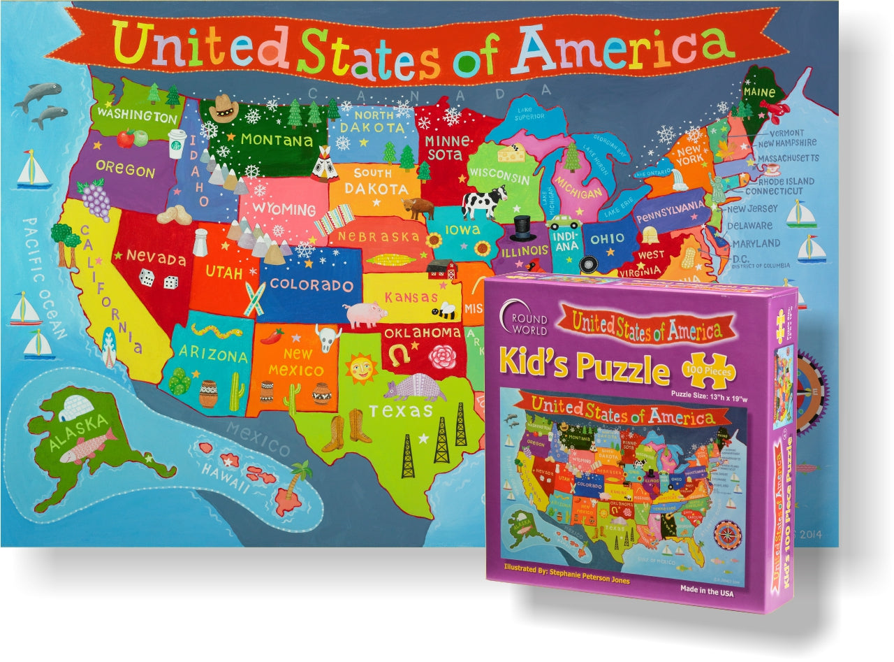 Kid's United States 100 Piece Puzzle