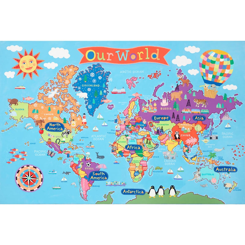 Kid's World Wall Map