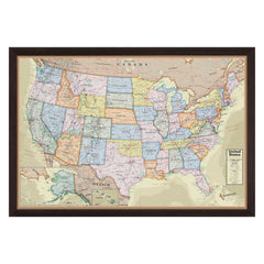 Boardroom Series USA Map Framed & Mounted