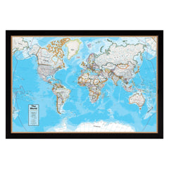 Contemporary Series World Map Framed & Mounted