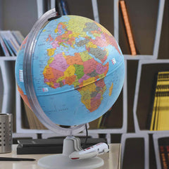  Waypoint Geographic Parlamondo Interactive Talking Globe, 12  Diameter Illuminated Globe, Smart World Globe with Games, Rechargeable  Talking Pen, USB Cord and Power Plug Included,Blue : Toys & Games