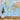 Large World Wall Map Mural Blue (inset)