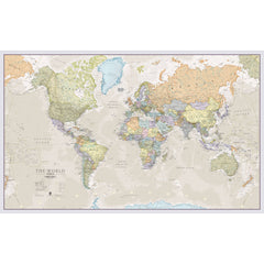 Large World Mural Wall Map
