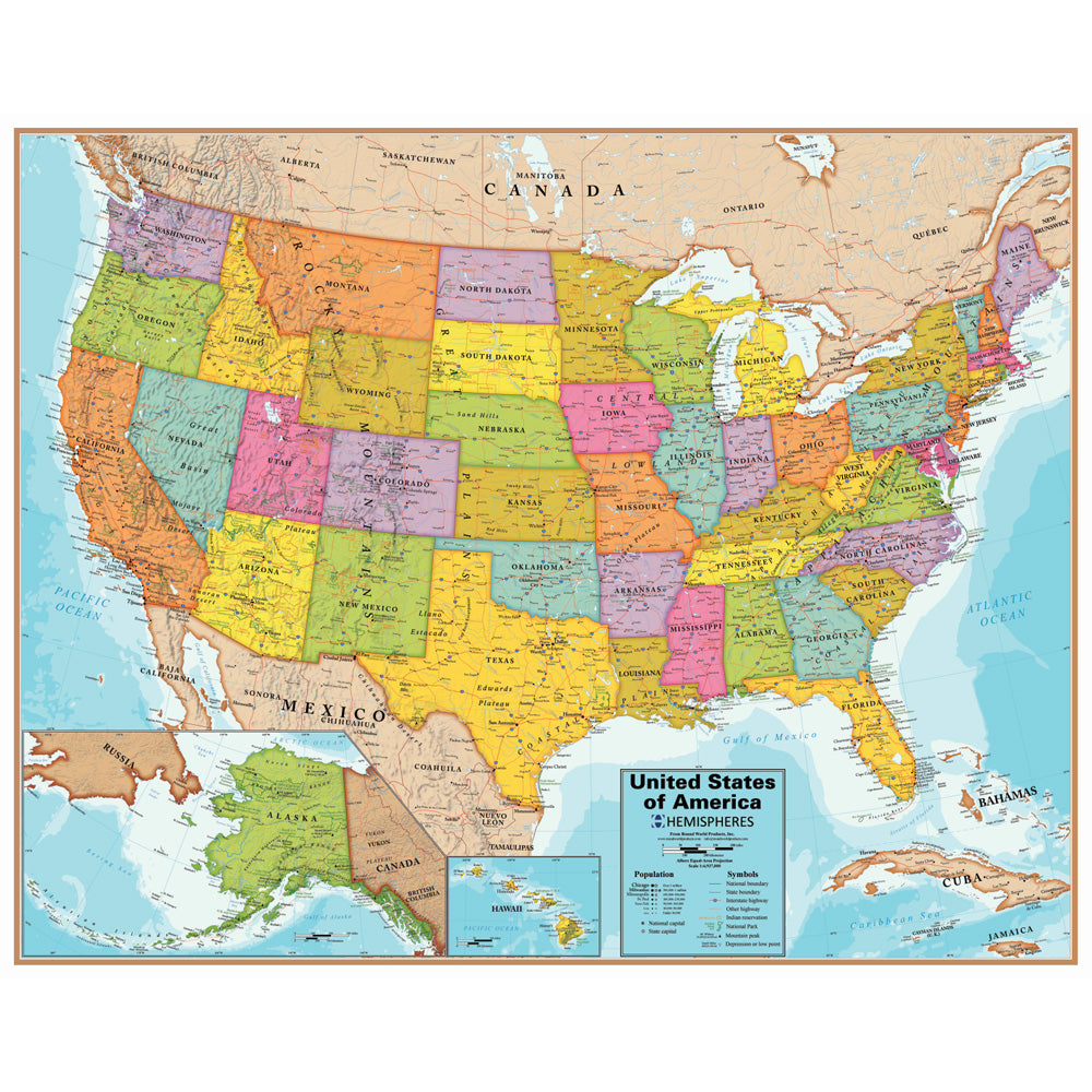 United States Interactive Wall Chart With Free App β Waypoint Geographic