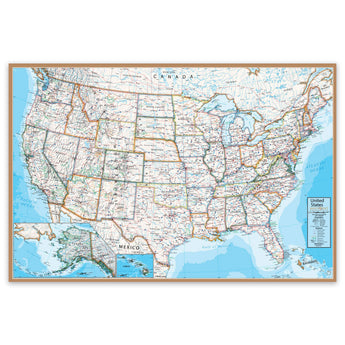Contemporary United States Wall Map (24 X 36)